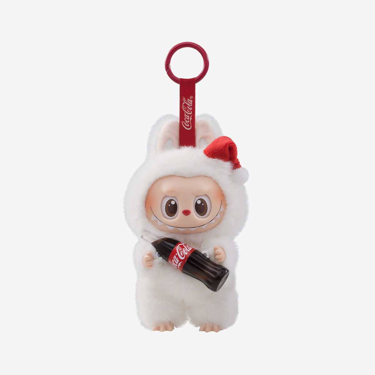 POP MART The Monsters Labubu Coca-Cola Edition Surprise Shake vinyl plush pendant figure on a neutral background