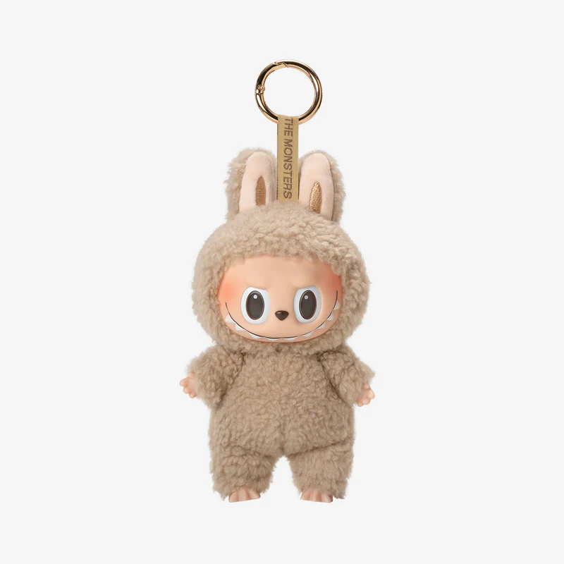 POP MART The Monsters Labubu Exciting Macaron 6-Pack Full Set Toffee vinyl plush pendant figure on a neutral background